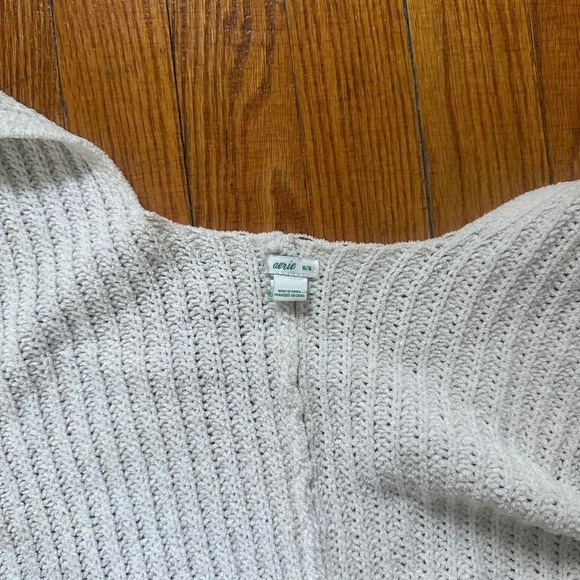Medium Aerie Women's White and Cream Oversized Jumper - Picture 5 of 8